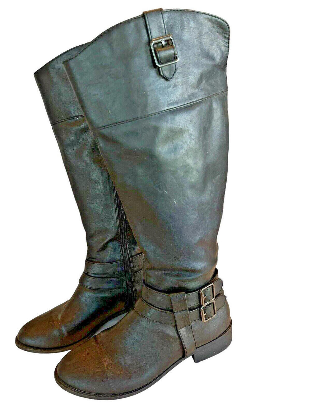 American Eagle Women's Black Knee High Tall Boots Faux Leather  Sz 8.5